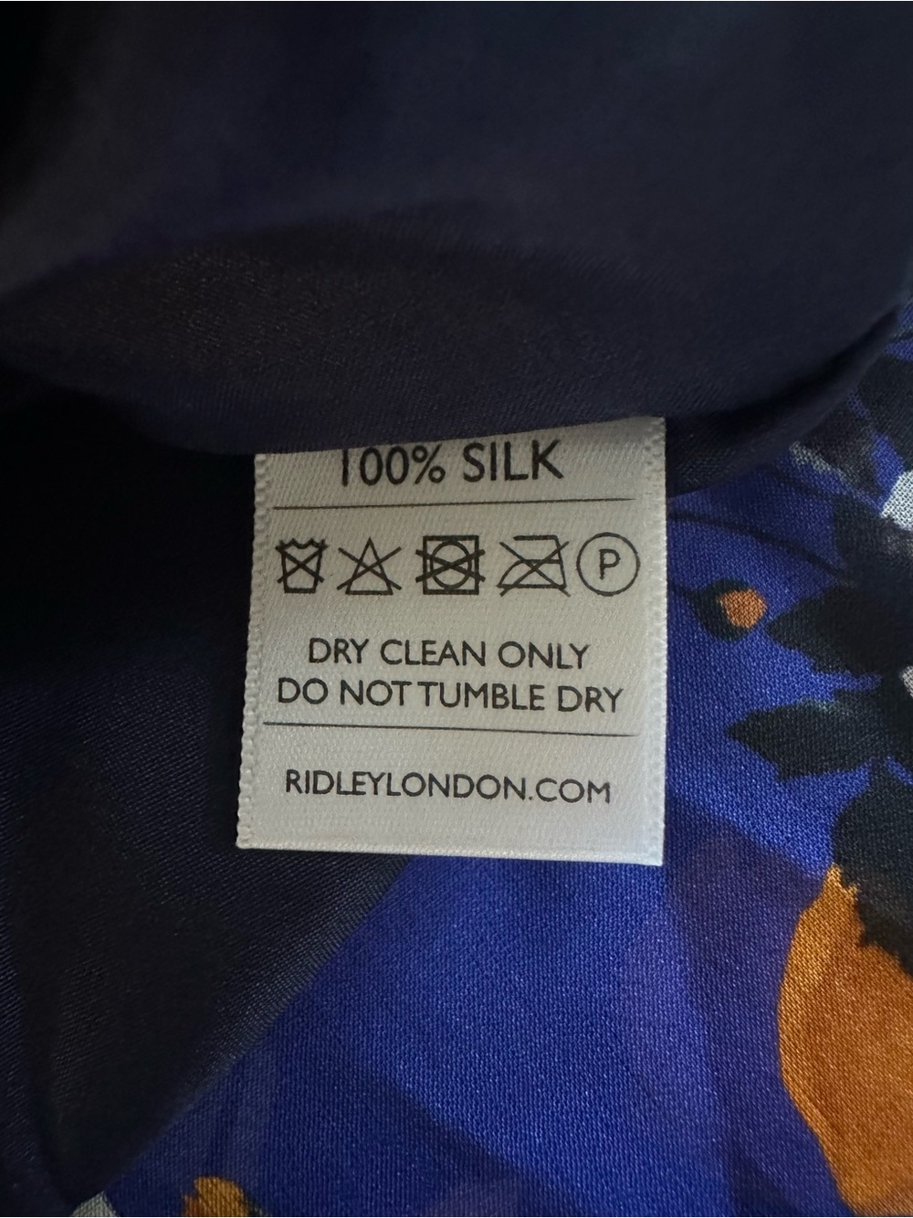 Ridley 100% Silk Blue Floral Halter Maxi Dress - Picture 5 of 7